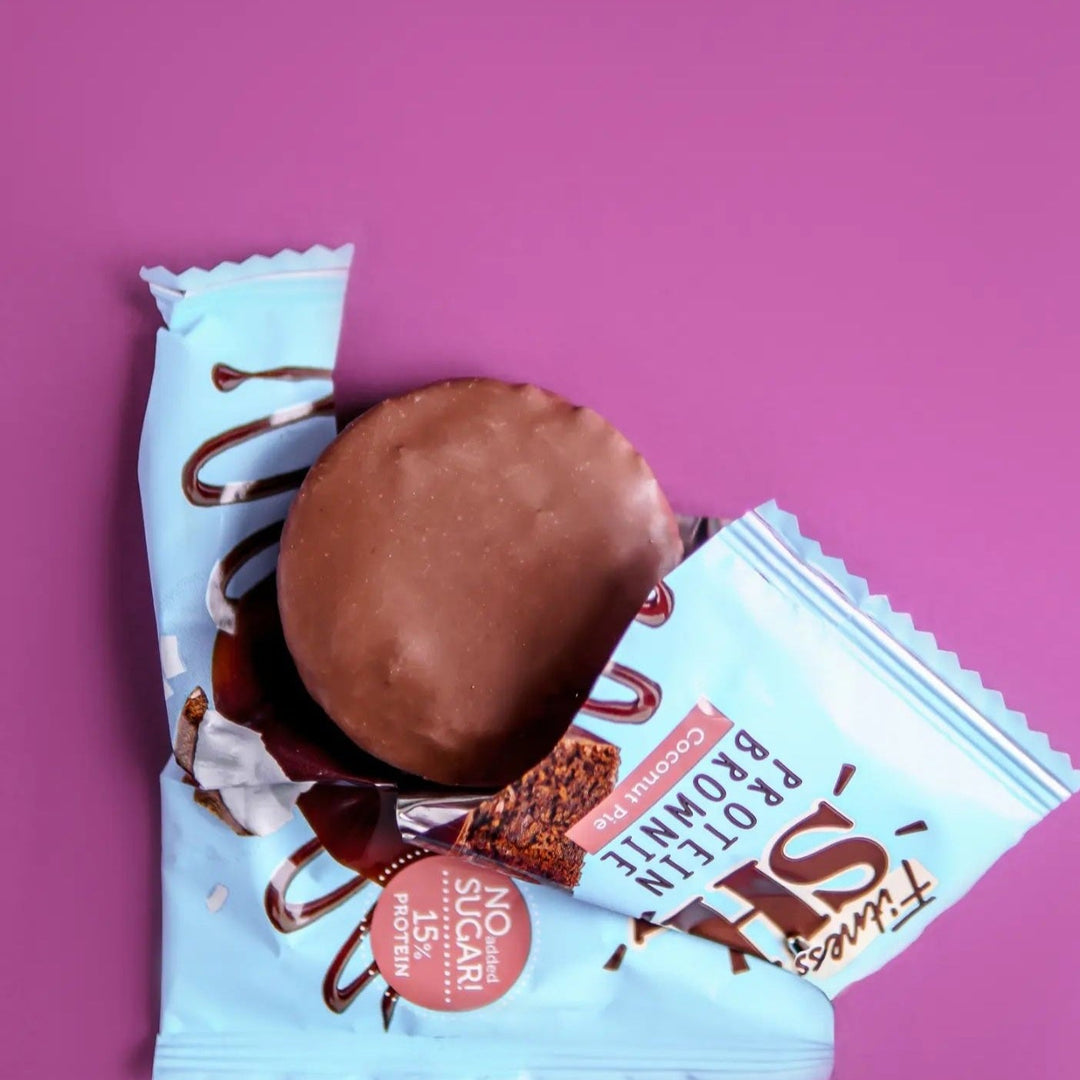 Protein brownie with coconut flavour