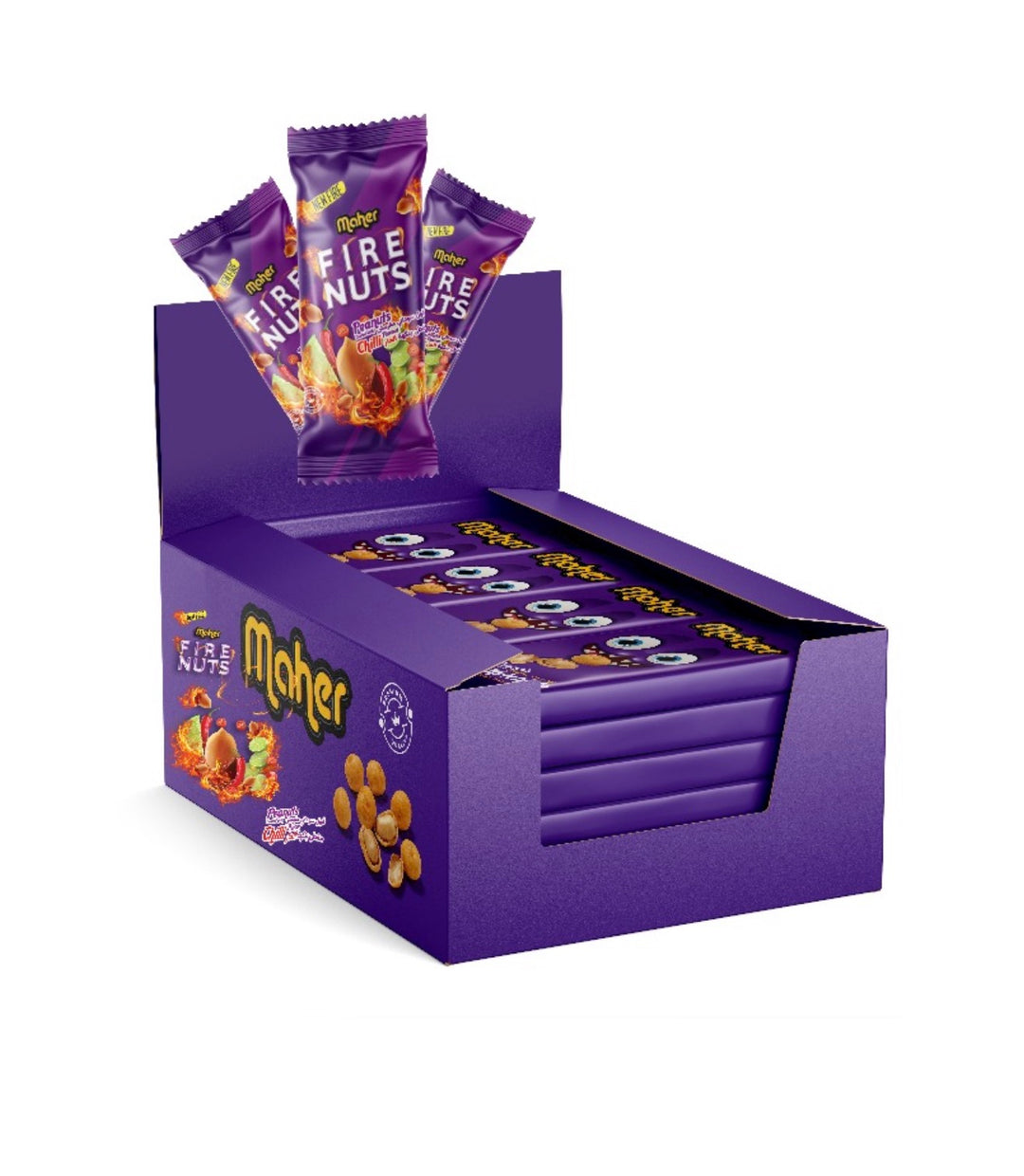 ماهر Fire Nuts بنكهة الفلفل الحار - بوكس 24 × 30 غرام